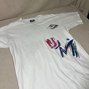 Vintage Umbro T-Shirt Large White Single Stitch Graphic Print 90s Soccer